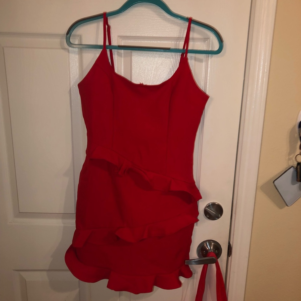 Bright red salsa inspired dress